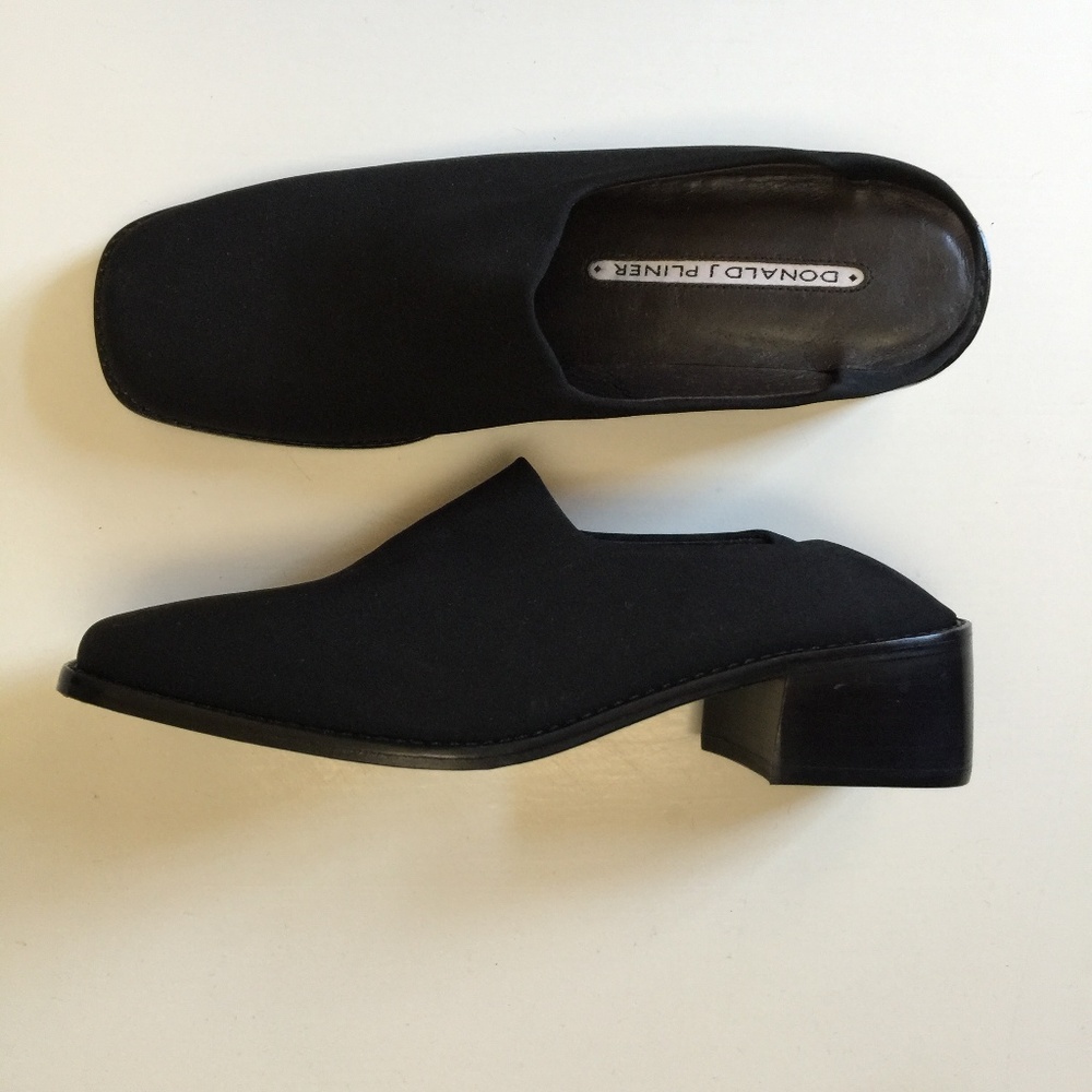 Donald Pliner Black Alexa Mule Slides Slip On 5.5 - Picture 1 of 8